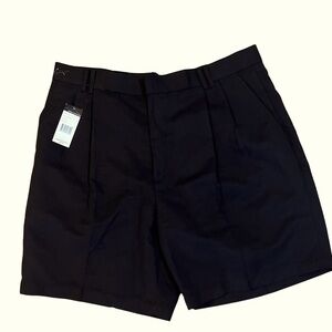 Greg Norman NWT Black Front Pleat Shorts